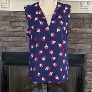 Women’s Floral Flutter Cap Sleeve Top